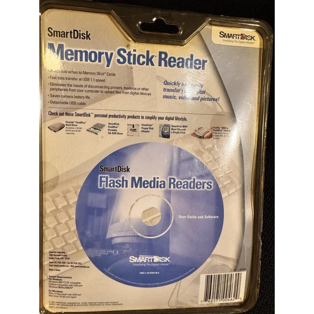 Brand New Smartdisk Memory Stick Reader Model MSUSB